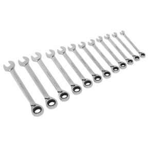 Reversible Ratchet Combination Spanner Set 12pc Metric - S0840 - Farming Parts