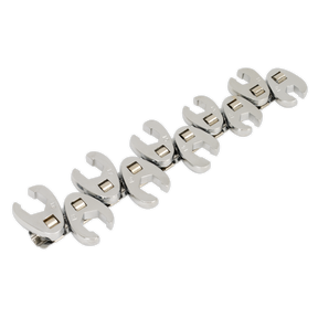 Crow's Foot Wrench Set 10pc Flare Nut 3/8"Sq Drive Metric - S0845 - Farming Parts