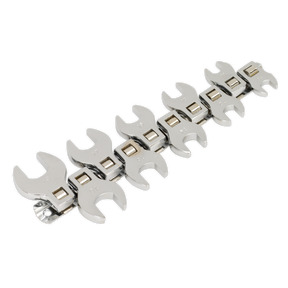 Crow's Foot Open-End Spanner Set 10pc 3/8"Sq Drive Metric - S0866 - Farming Parts