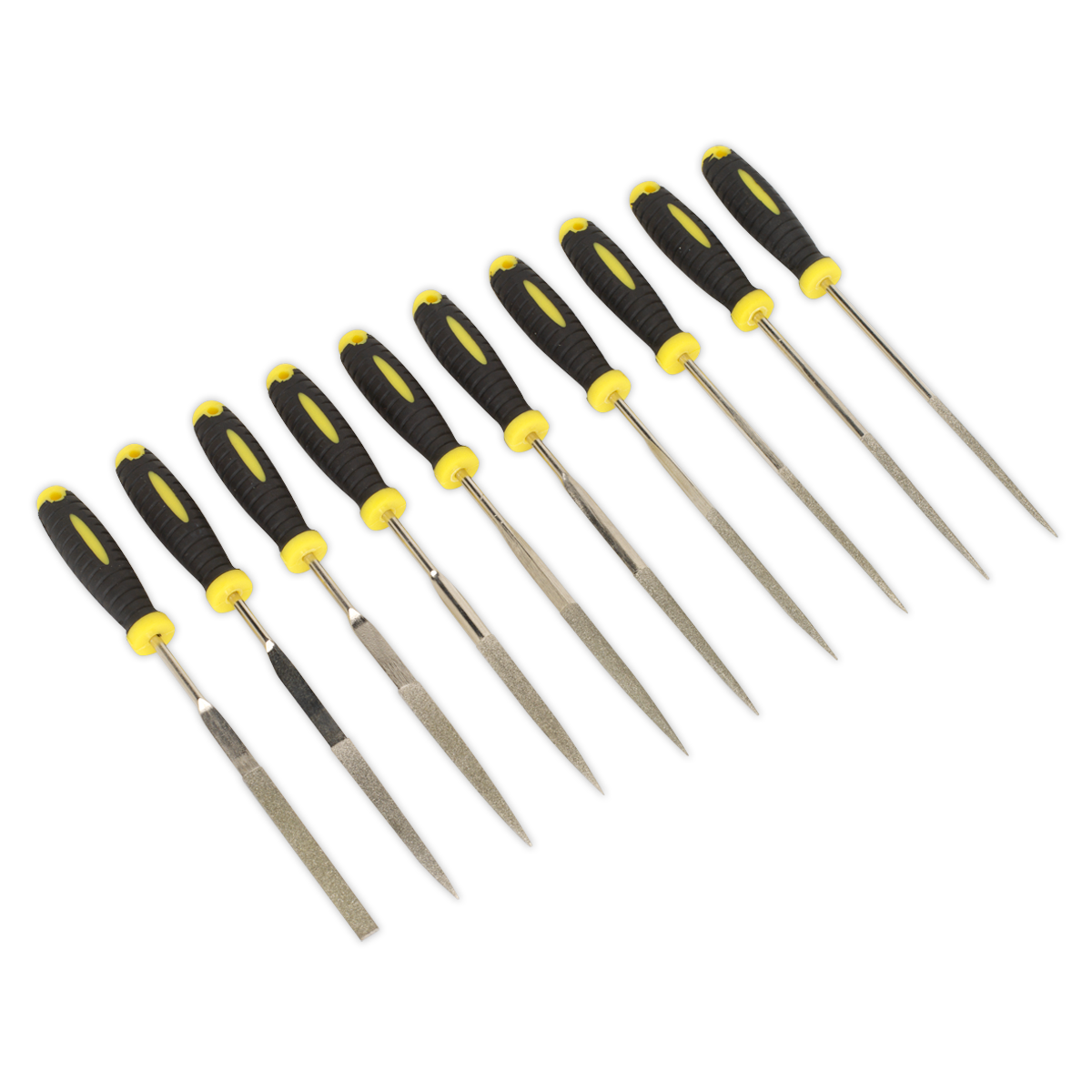 Diamond Needle File Set 10pc 100mm - S0896 - Farming Parts