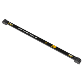 The Sealey Tool Holder Magnetic 600mm - S0906, featuring a black design with a yellow label, is perfect for efficient tool mounting.