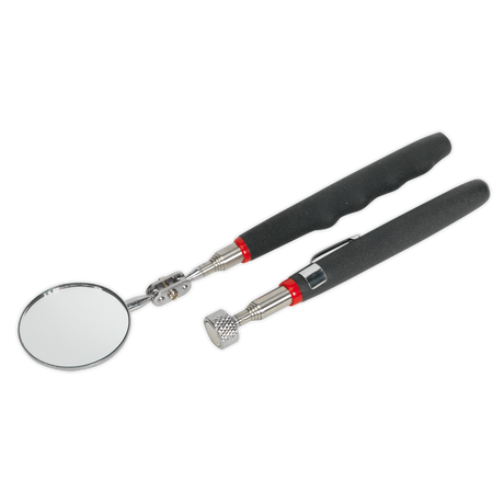 Telescopic Magnetic Pick-Up Tool & Inspection Mirror Set 2pc - S0940 - Farming Parts