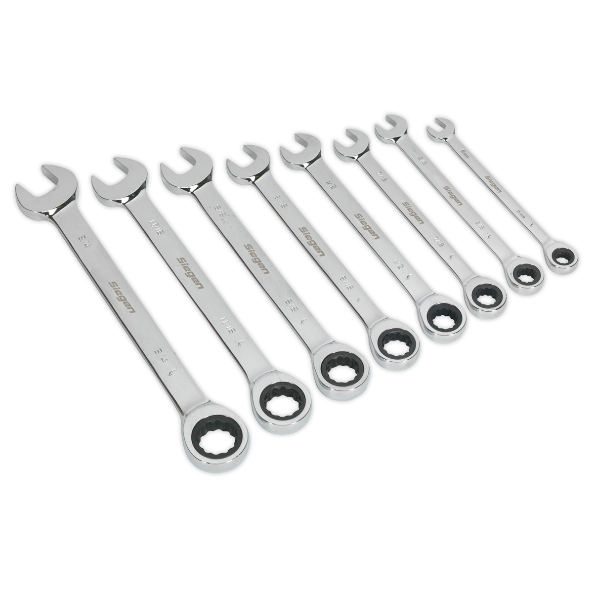 Combination Ratchet Spanner Set 8pc Imperial - S0984 - Farming Parts