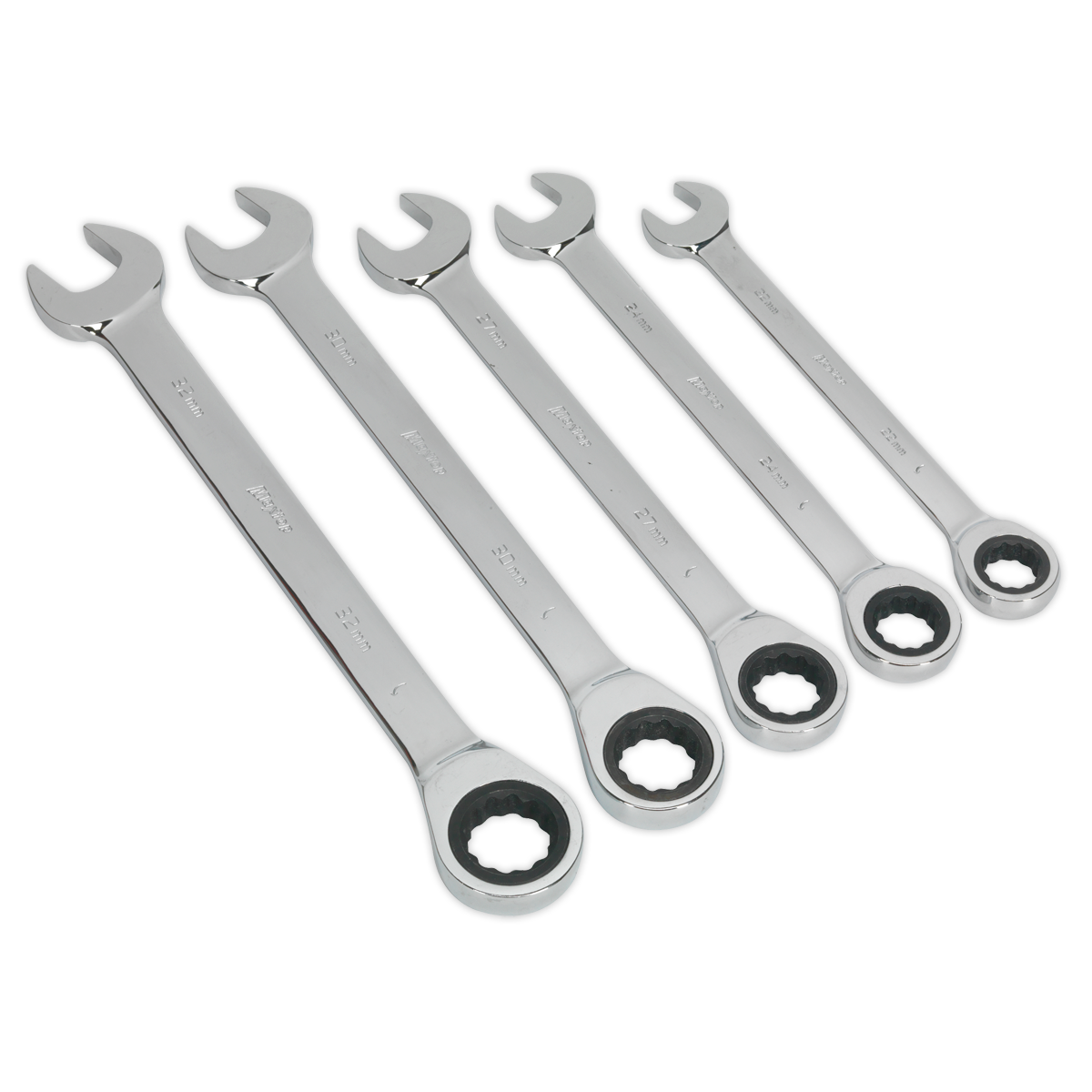 Combination Ratchet Spanner Set 5pc Metric - S0985 - Farming Parts