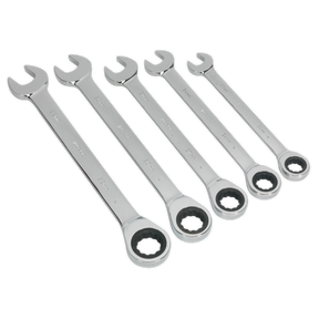 Combination Ratchet Spanner Set 5pc Metric - S0985 - Farming Parts