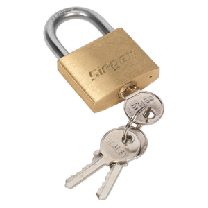 Brass Body Padlock with Brass Cylinder 40mm - S0987 - Farming Parts