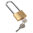 Brass Body Padlock with Brass Cylinder Long Shackle 40mm - S0989 - Farming Parts