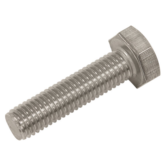 Sealey | Stainless Steel Hex Head Set Screw DIN 933 - M10 X 40 A2 - Pack of 25 - S1040