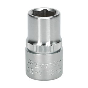 A Sealey WallDrive® Socket 13mm 1/2"Sq Drive – S1213, crafted from chrome vanadium steel and featuring the innovative WallDrive socket configuration.
