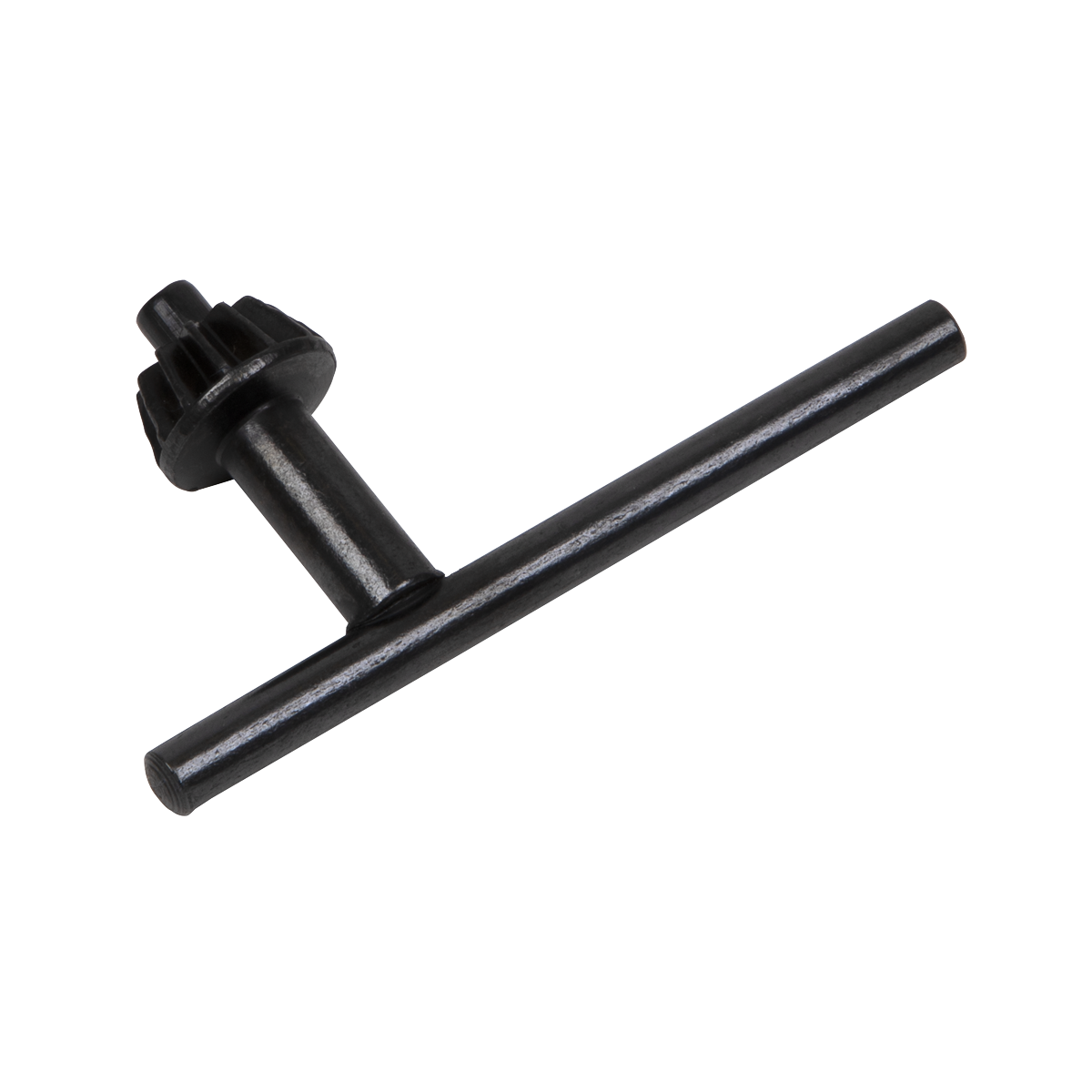 The Sealey S2 Chuck Key, suitable for 10mm and 13mm chucks, features a black metal construction with a T-handle and serrated gear, making it ideal for a wide range of tasks.