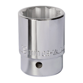 A chrome-plated WallDrive® Socket with "29mm CR-VANADIUM" inscribed on its side, showcasing Sealey's quality, used for loosening or tightening bolts and nuts.