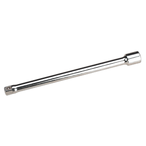 The Sealey Extension Bar 400mm 3/4"Sq Drive - S34/E400 is a shiny, metal socket wrench extension bar crafted from Chrome Vanadium steel with a square drive end, renowned for its exceptional corrosion resistance. Sealey's Premier Hand Tools quality ensures durability and reliability for any task.