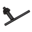 The Sealey S3 Chuck Key - To Suit 16mm Chucks features a black steel design with a T-shaped handle and a gear-like head, perfect for tightening or loosening the chuck of a drill or similar tool.