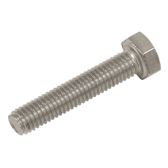 Sealey | Stainless Steel Hex Head Set Screw DIN 933 - M5 X 25 A2 - Pack of 50 - S525