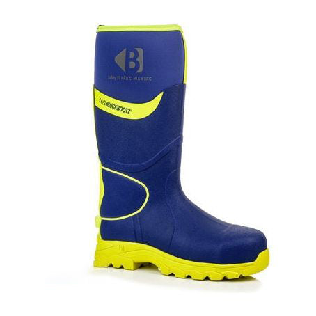 *STOCK CLEARANCE* - UK Size 6 - Buckler S5 High-Visibility Safety Wellington Boot – Blue/Yellow Waterproof Work Boots | BBZ8000 Size UK 6