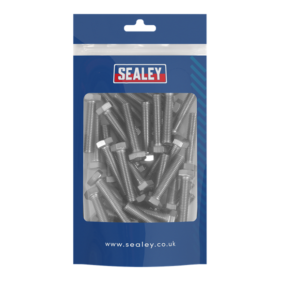 Sealey | Stainless Steel Set Screw M8 x 1.25 Pitch, DIN 933 - Pack of 50 - S840S