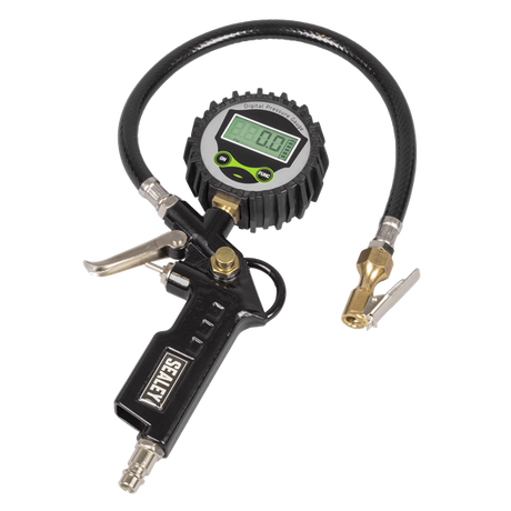 Digital Pistol Grip Tyre Inflator with Clip-On Connector - SE-SA332D