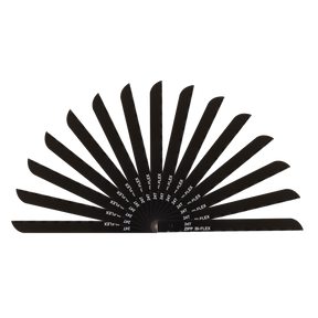 A pack of 15 Sealey Air Saw Blades, model SA346/B2415, featuring black blades with varying lengths and different teeth sizes and specifications.