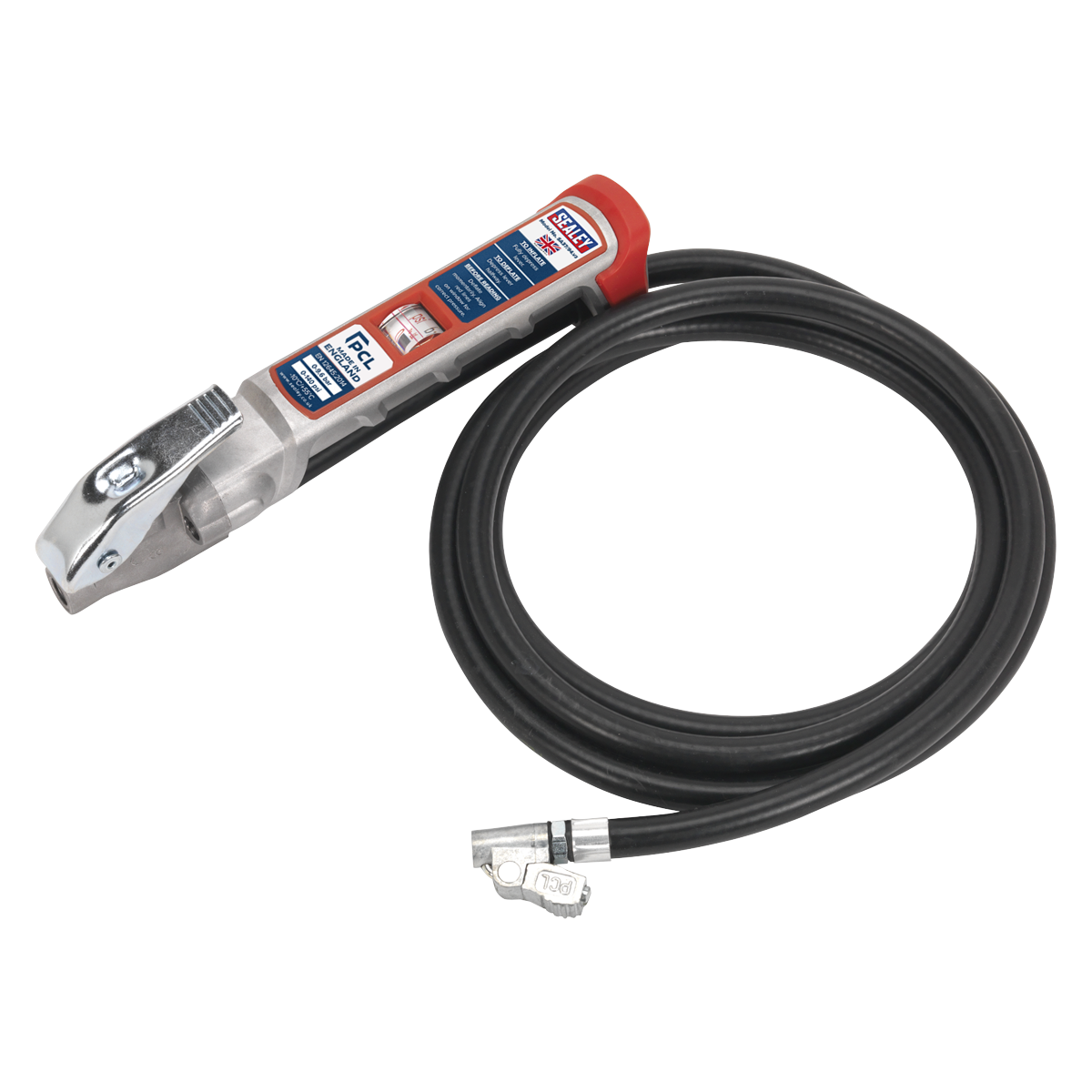 Professional Tyre Inflator with 2.5m Hose & Clip-On Connector - SA37/94 - Farming Parts
