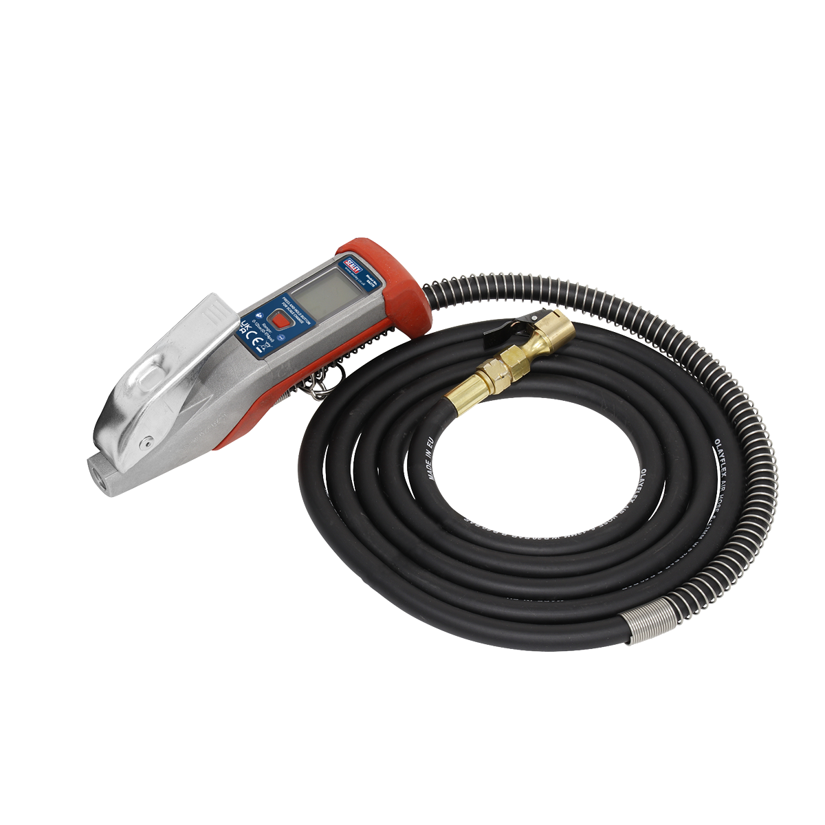 Digital Tyre Inflator 2.7m Hose with Clip-On Connector - SA375 - Farming Parts