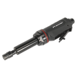 The Sealey Air Die Grinder Maxi Size 260mm Long Reach Premier - SA656 features a striking black and red design, emblazoned with the Sealey logo, equipped with an air motor for enhanced performance and operational lever.