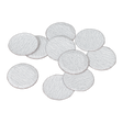 A group of Sealey Sanding Discs Ø50mm 120 Grit (Pack of 10 - SA701D120G) piled together, resembling a stack of round, white textured pads.