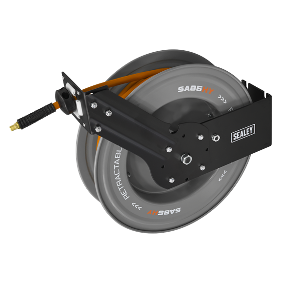 20m Retractable High-Visibility Hybrid Air Hose with Steel Reel 10mm ID - SE-SA85HY