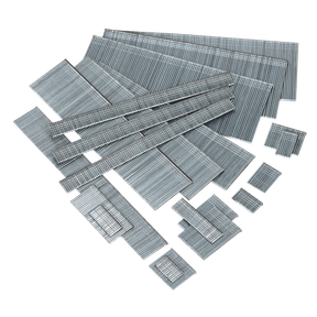 A pack of 5000 assorted Sealey 10mm 18SWG Nails (SAAN1810) is displayed scattered on a white background.