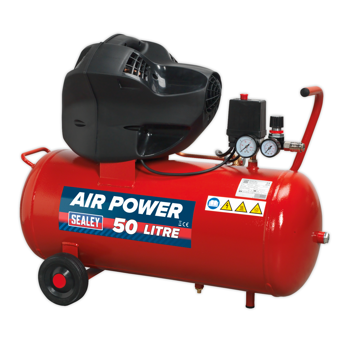 Air Compressor 50L V-Twin Direct Drive 3hp Oil Free - SAC05030F - Farming Parts