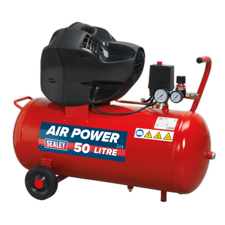 Air Compressor 50L V-Twin Direct Drive 3hp Oil Free - SAC05030F - Farming Parts