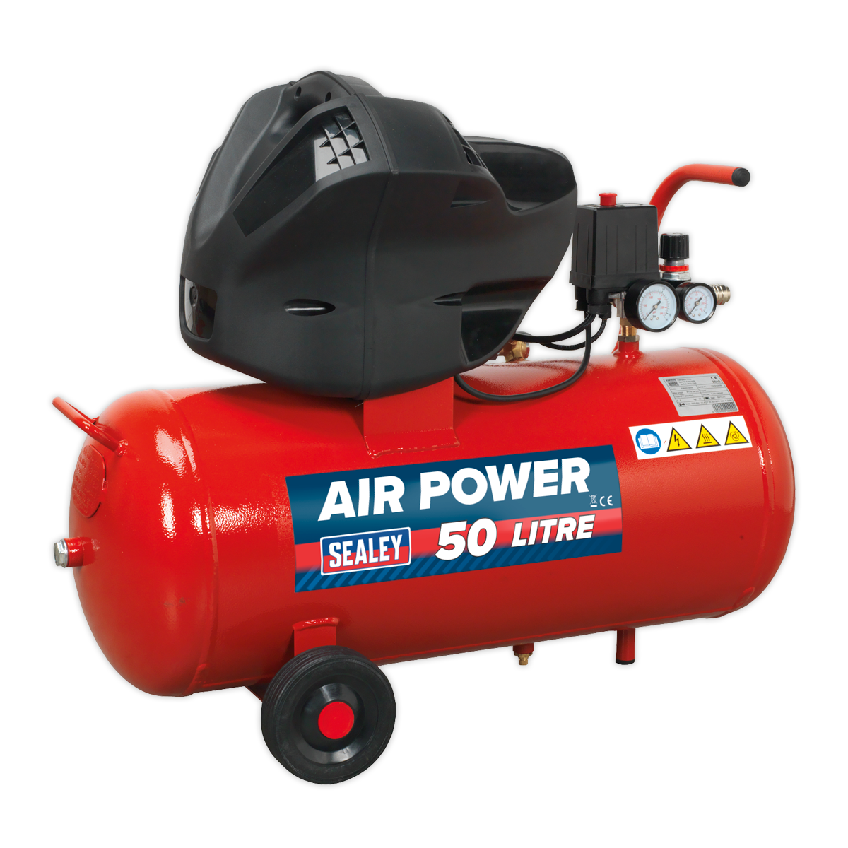 Air Compressor 50L V-Twin Direct Drive 3hp Oil Free - SAC05030F - Farming Parts