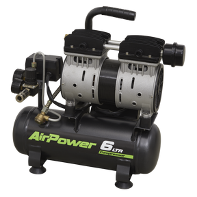 Low Noise Air Compressor 6L Direct Drive 0.7hp - SAC0607S - Farming Parts