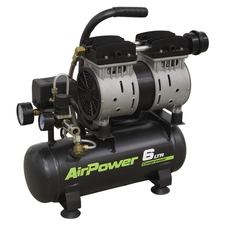 Low Noise Air Compressor 6L Direct Drive 0.7hp - SAC0607S - Farming Parts