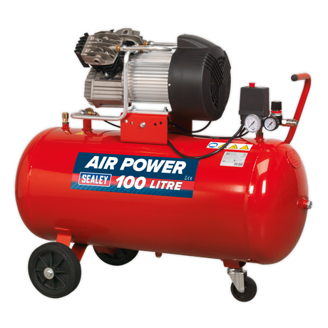 Air Compressor 100L V-Twin Direct Drive 3hp - SAC10030 - Farming Parts