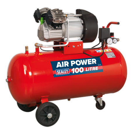 Air Compressor 100L V-Twin Direct Drive 3hp - SAC10030 - Farming Parts