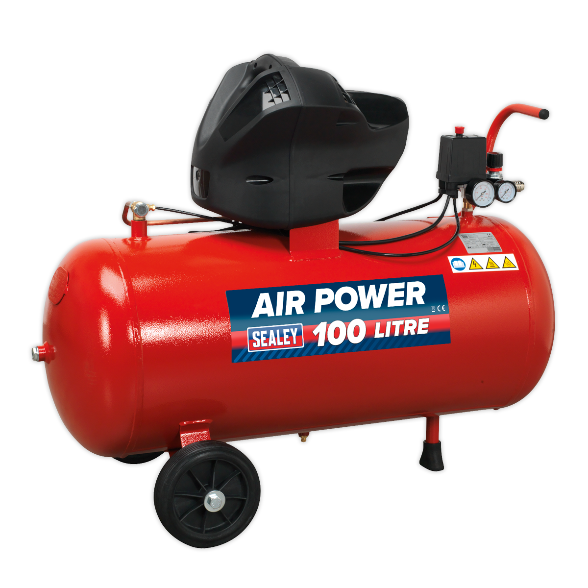 Air Compressor 100L V-Twin Direct Drive 3hp Oil Free - SAC10030F - Farming Parts