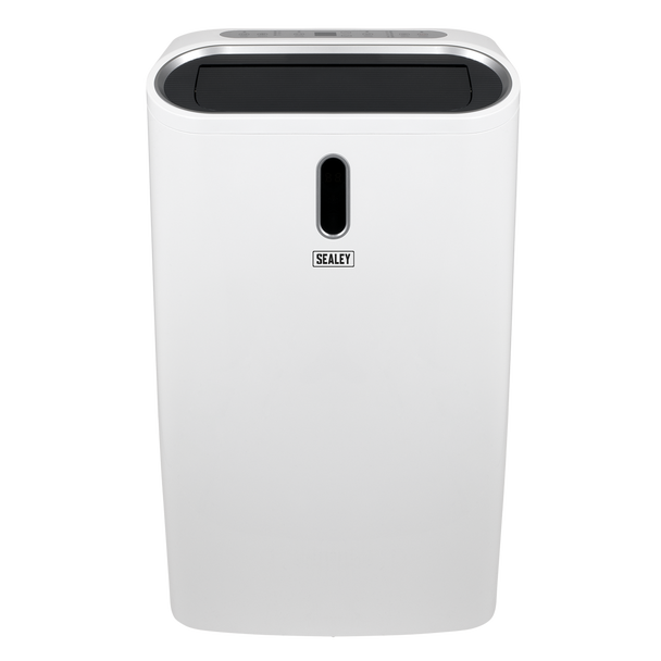 A white Sealey portable air conditioner or dehumidifier shown from the front against a plain white background.
