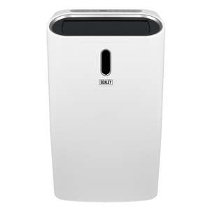 A white Sealey portable air conditioner or dehumidifier shown from the front against a plain white background.