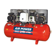 Air Compressor 270L Belt Drive 2 x 3hp with Cast Cylinders - SAC2276B - Farming Parts