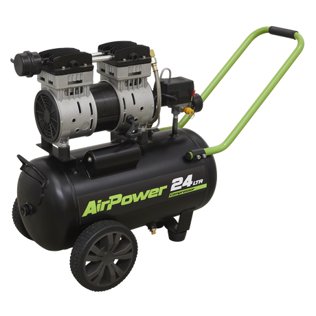 Low Noise Air Compressor 24L Direct Drive 1hp - SAC2410S - Farming Parts