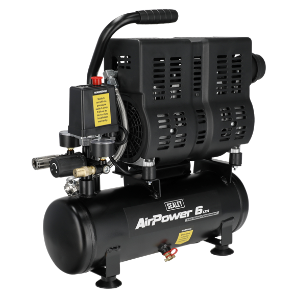 6L Oil Free Low Noise Direct Drive Air Compressor 1hp - SE-SAC6000S