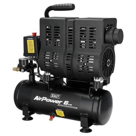 6L Oil Free Low Noise Direct Drive Air Compressor 1hp - SE-SAC6000S