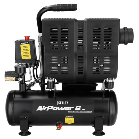 6L Oil Free Low Noise Direct Drive Air Compressor 1hp - SE-SAC6000S