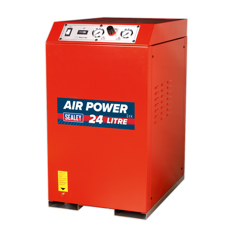 Air Compressor 24L V-Twin Direct Drive 2.5hp Cabinet Low Noise - SAC82425VLN - Farming Parts