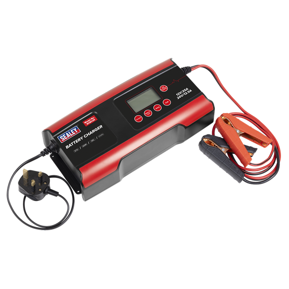 12/24V Compact Smart Battery Charger and Maintainer 25A - SE-SCBC25