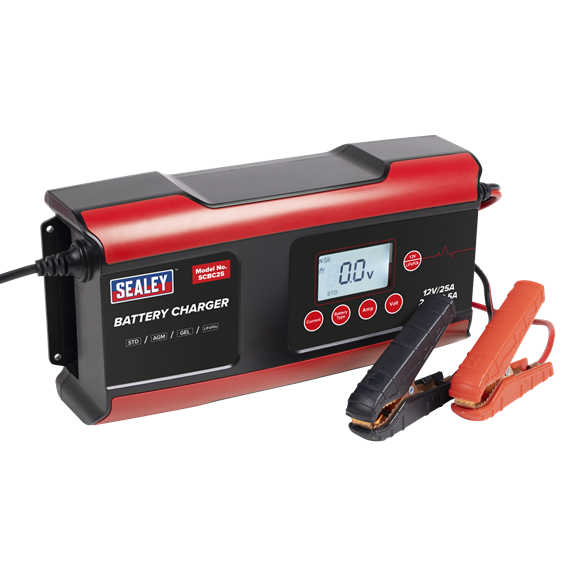 12/24V Compact Smart Battery Charger and Maintainer 25A - SE-SCBC25