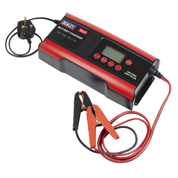 12/24V Compact Smart Battery Charger and Maintainer 25A - SE-SCBC25