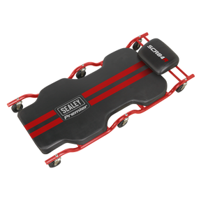 Steel Creeper with 6 Wheels & Headrest Deluxe - SCR84 - Farming Parts