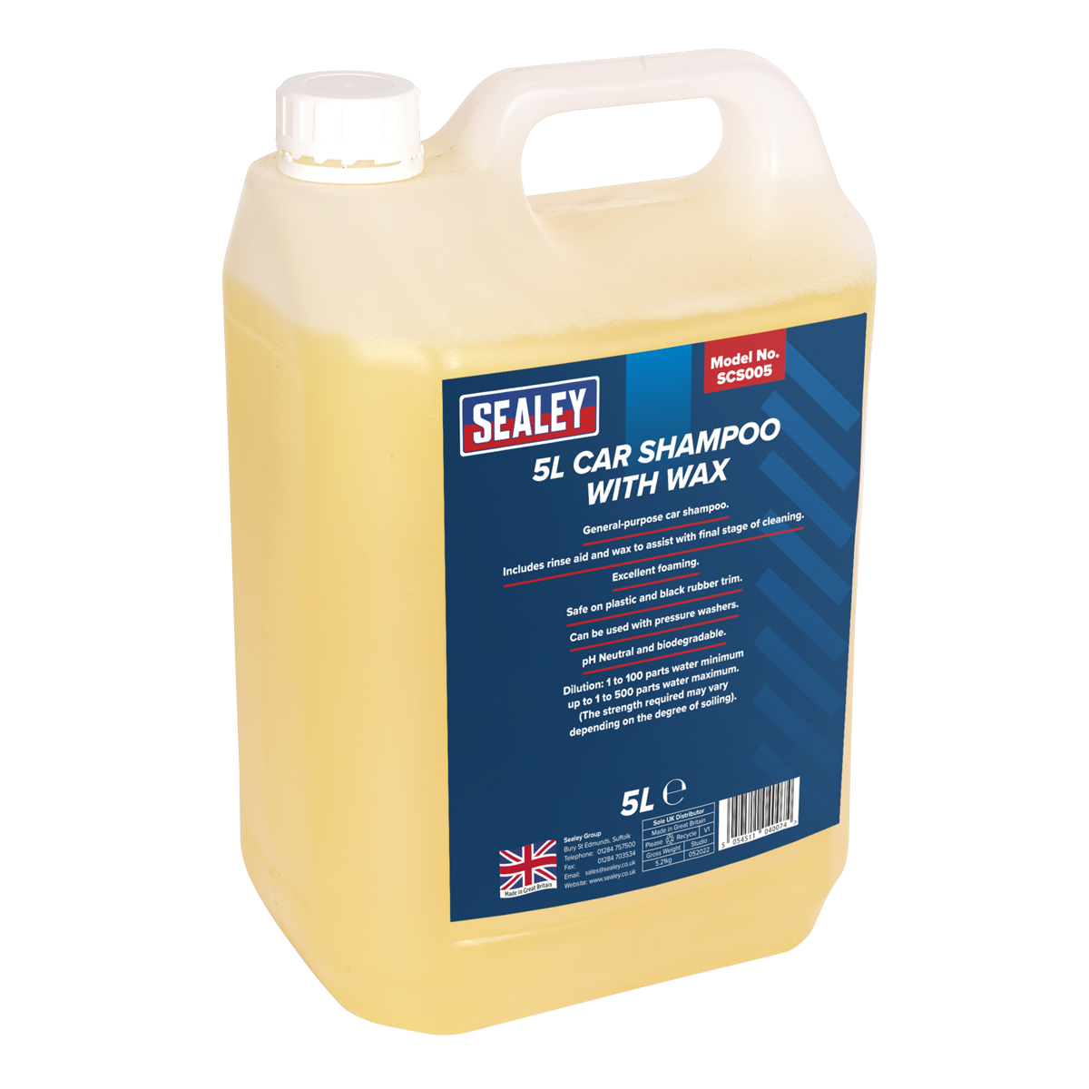 Car Shampoo with Wax 5L - SCS005 - Farming Parts