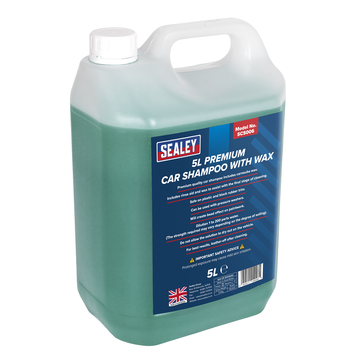 Car Shampoo Premium with Wax 5L - SCS006 - Farming Parts